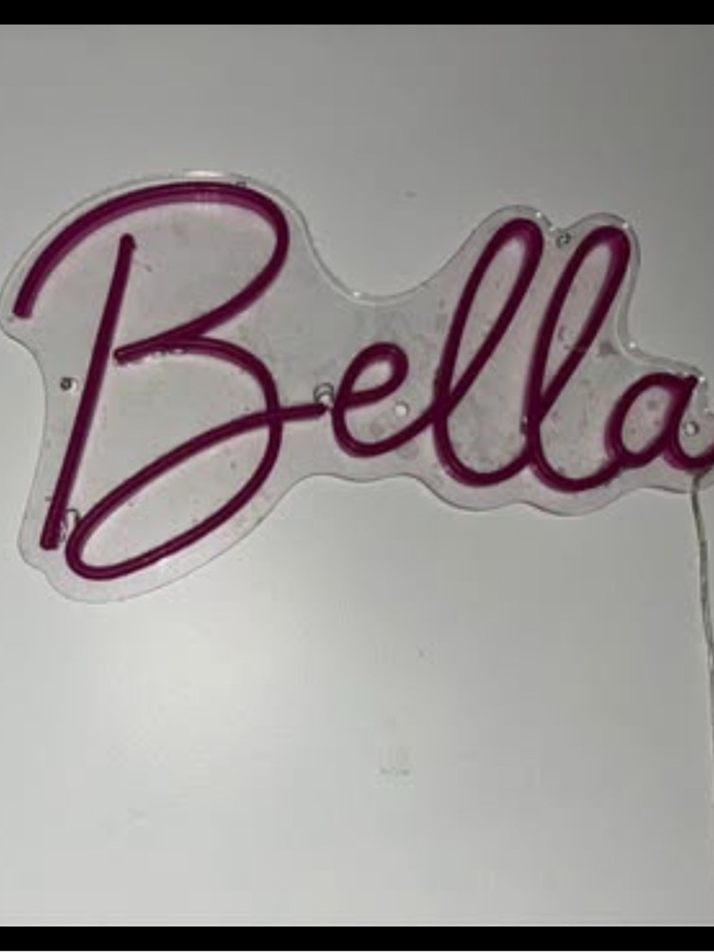 Personalized 'Bella' Neon Sign - Pink Script